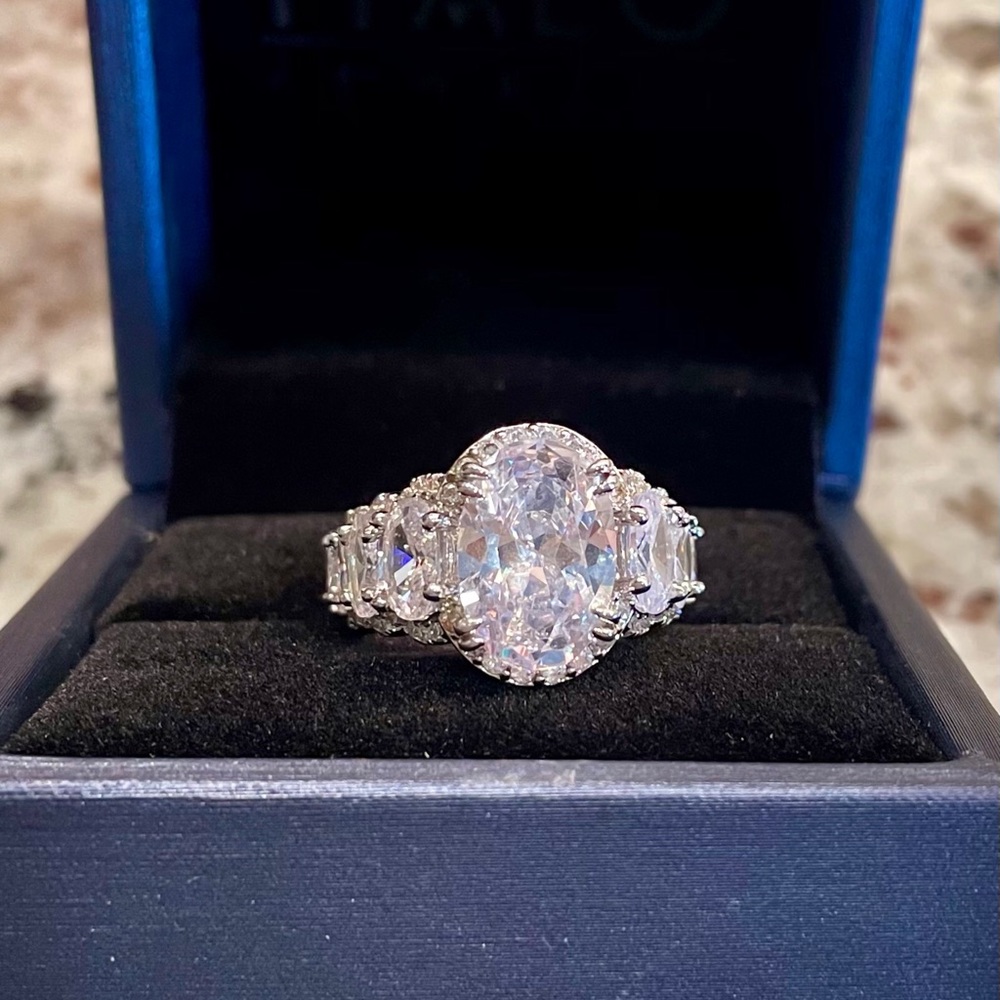 Magnificent White Sapphire Italo Ring